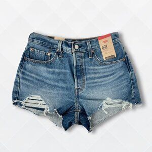 Levi’s 501 High Rise Denim Shorts – Washed Black – Size 28 – NWOT - WST-10002